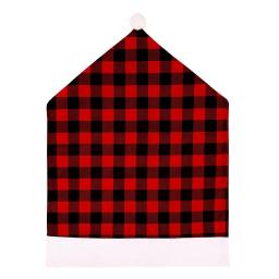 Festa de Natal Cadeira De Jantar Capas De Assento, Xadrez Voltar Slipcovers, Fezes Set, Home Kitchen Holiday Ornaments Decor - Image 5