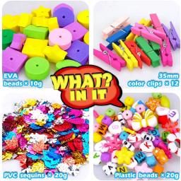 Artes e Artesanato Suprimentos para Crianças, Brinquedos com lantejoulas, Adesivo de Diamante, Espuma, Tudo em Um, DIY, Projeto de Artesanato Escolar - Image 3