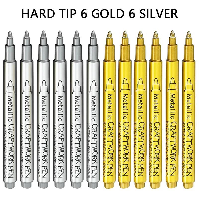 1 conjunto diy metal à prova dwaterproof água marcador de tinta permanente pensb artesanato resina molde caneta arte pintura suprimentos para decoração de páscoa - Image 1