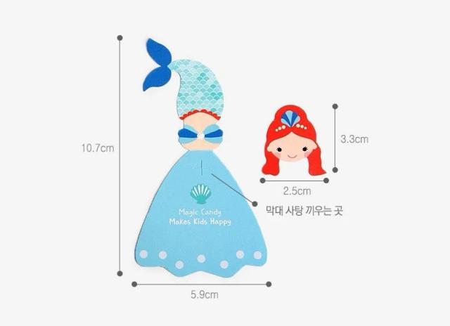 Pirulito Candy Heroes Sereia e Princesa para Festa Infantil, 30 Peças de Porta-Cartão e Decoração de Aniversário para Meninas e Meninos