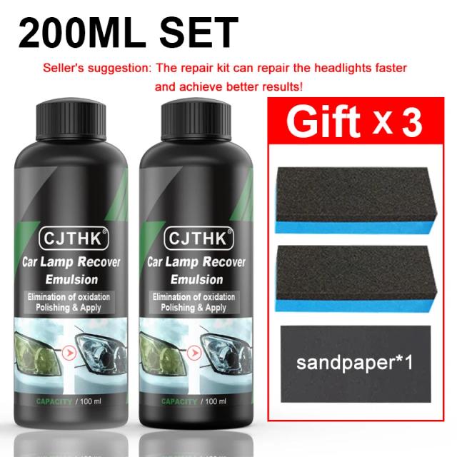 Kits Completo para Restauração de Faróis de Carro com Removedor de Riscos e Pasta Limpeza Antioxidante