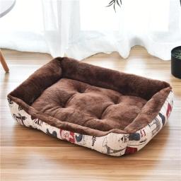 Animais de estimação grande cama do cão casa morna doces-colorido quadrado ninho pet canil para pequeno médio grandes cães gato filhote de cachorro mais tamanho cestas do cão - Image 5