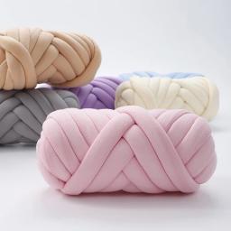Fio de algodão grosso Chunky, lã tubular, fio de crochê tubo para chapéu cobertor DIY e tricô manual, braço volumoso Roving, Spin Yarn, 500g, 1kg - Image 3