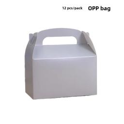 Grande caixa de presente portátil simples de cor única, suprimentos para festa, nova caixa de embalagem de bolo para ovos felizes - Image 5