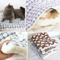 Cobertor De Lã Macio Espessado Para Animais De Estimação, Tapete De Cama, Almofada, Tapete Lavável, Manter Quente, Cat Supplies, Casa - Image 3
