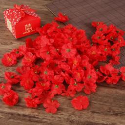 100 conjuntos de caixas de presente simuladas de flores de pêssego, decorações de festas, flores - Image 4