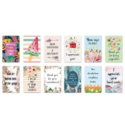 Mini Citação Cartões Adequado para Aniversários e Festivais, Palavras Positivas, Grato, 72Pcs - Image 4