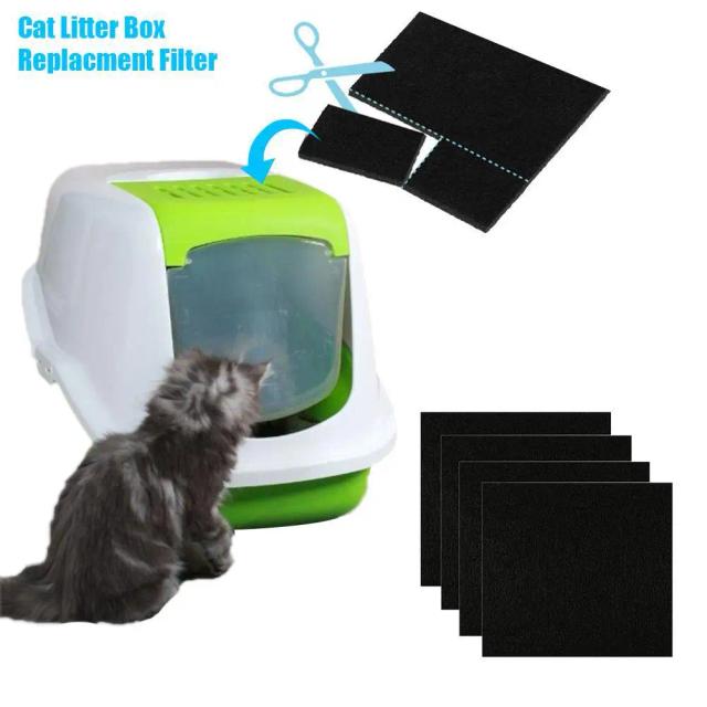 Filtro de Carvão Ativado para Pets - Alta Adsorção, Ideal para Caixas de Areia e Vaso Sanitário, Pacote com 3 Peças
