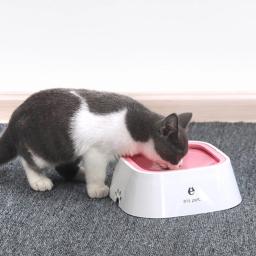 Bacia de flutuação plástica do gato da boca da bacia da água potável do abs do cão 1.5l não-molhando sem o distribuidor de água potável do derramamento bacia do cão - Image 5