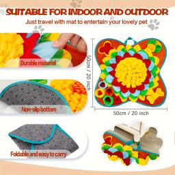 Flower Shaped Pet Snuffle Mat, Cão fino lento Feeding Pad, Brinquedos interativos Dog Puzzle, Cães de pequeno porte, Suprimentos de treinamento - Image 2