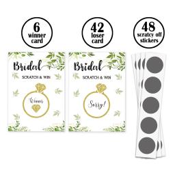 48 Pcs/set Noiva Do Casamento para ser Cartão Do Jogo De Noiva Chuveiro Decoração Do Partido Suprimentos Hen Decoração Do Partido - Image 5