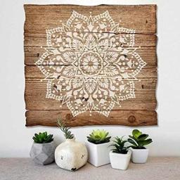 Diy artesanato mandala molde para pintura estênceis carimbado álbum de fotos cartão de papel em relevo em madeira, tecido, parede 50*50 cm tamanho - Image 4