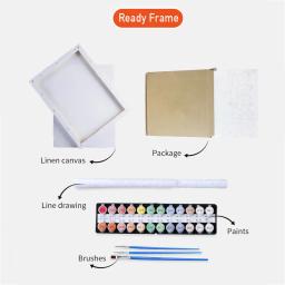 Pintura por números para meninas e meninos, kit de pintura acrílica, diy, diy, diy, presente, decoração home - Image 5