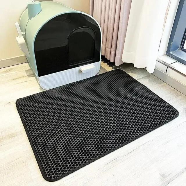Tapete Impermeável para Gato em Dupla Camada de EVA, Antiderrapante e Lavável – A Solução Ideal para Areia e Conforto do Seu Pet