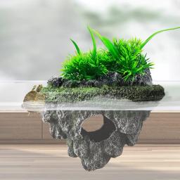Resina Fish Tank Artificial Decoração, ornamento de pedra de aquário Pedras Flutuantes Criativas, Simulação Acessórios para Terrariu - Image 1