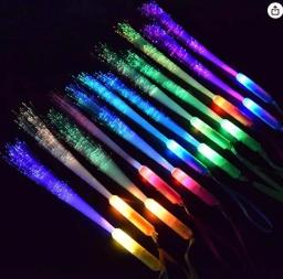Varinhas LED Glow Fibra Óptica, Light Up, Concertos de Festa, Clubes, Glow Props, Aniversário, Casamento, Escuro, 12 pcs, 24 pcs, 48pcs - Image 1