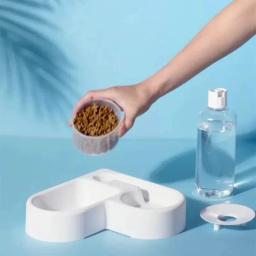 Bebendo automático amor pet tigela, à prova de umidade, gato tigela, bacia do cão, dupla utilização, multi-funcional beber e alimentação - Image 2