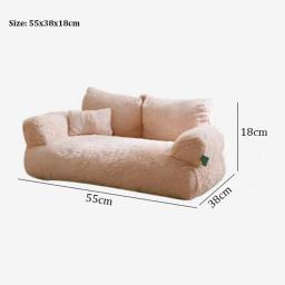 Confortável cama de pelúcia para cães pequenos e médios e gatos, luxuoso sofá quente, ninho de inverno, cama Puppy, Pet Shop - Image 5