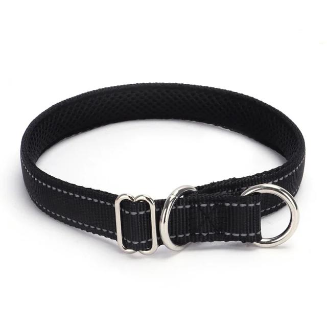 Coleira Refletiva Ajustável em Neoprene Acolchoado para Cachorros Médios e Grandes com Conforto e Respiração Durante Passeios