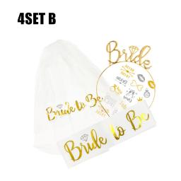 Noiva Para Ser Decorações De Festa, Balões De Casamento, Copo, Banner, Véu Sash, Fontes De Festa De Solteira - Image 5