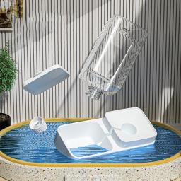 Tigela De Água De Alimentação Automática Transparente para Animais De Estimação, Alimentador De Cães E Gatos, Dispensador De Alimentos, Recipiente De Armazenamento, Cachorro E Gatinho Acessórios - Image 5