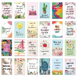 Mini Citação Cartões Adequado para Aniversários e Festivais, Palavras Positivas, Grato, 72Pcs - Image 1