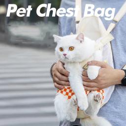 Portador de Pet portátil com Peito Bag, Gato e Cão Viagem Mochila, respirável Suprimentos, QuadruPED expostos, ao ar livre, Novo - Image 3