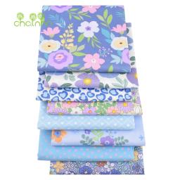 Chainho-Tecido De Algodão De Tecido De Sarja Impressa, Pano De Patchwork, Costura DIY, Material Quilting, Série Flor Azul, 3 Especificação, 2C46 - Image 5