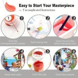 Tinta acrílica sem moldura por números para adultos, Kits de pintura artesanais, pintura a óleo, presente DIY, decoração de casa - Image 6