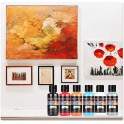 Conjunto de tinta engarrafada acrílica, 24 cores, conjunto, tinta para tecido, roupas, pintura, sapatos, couro, pigmento DIY - Image 5
