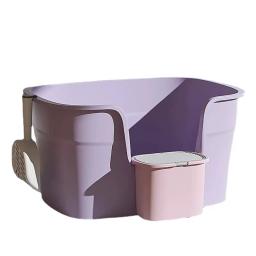 Caixa aberta de areia para gatos com cerca elevada, WC para gatos, Design à prova de respingos, Cats' Sandbox, Bandeja de areia prática versátil - Image 6