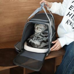 Portador de Animais Portátil com Malha Soft-Sided, Transportadora Respirável, Bolsa Dobrável para Cães e Gatos, Bolsa de Transporte - Image 6