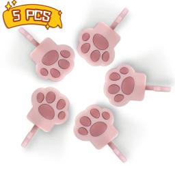 5pcs Cartoon cat garra gancho com forte adesivo pendurado, gancho de cozinha sem perfuração, gancho de porta, gancho de roupas - Image 1