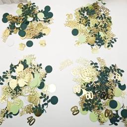 Confete de aniversário com lantejoulas para homens e mulheres, decoração de festa, dispersão de mesa, feliz aniversário, papel, 18, 30, 40, 50, 60, 1 saco - Image 1