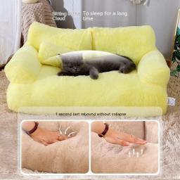 Cama macia de pelúcia para gatos, sofá para inverno, quente, grande, para animais de estimação, adequado para cães pequenos e médios, confortável, sono, suprimentos para camas de animais de estimação - Image 2