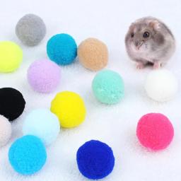Brinquedo elástico bola de pele para gato, Cat interativo suprimentos, cor mista, poliéster, 10 pcs/set, 20 pcs/set, 30 pcs/set - Image 3