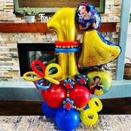 Neve balões de hélio branco para meninas, decoração princesa, festa de aniversário, 32 polegadas, número ouro, brinquedos para crianças, 13pcs - Image 1