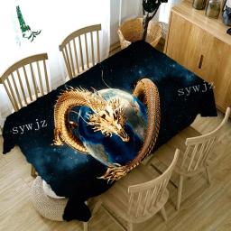 Dinossauro Impresso Toalha De Mesa De Jantar, Impermeável, Oilproof, Animal Marinho, Toalhas De Mesa Retangulares para Mesa, Decoração De Cozinha - Image 5
