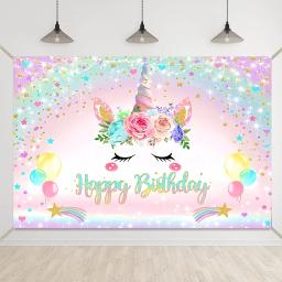 Decoração de Fundo Unicórnio para Crianças, Louça, Pratos, Copo, Guardanapos, Festa de Aniversário, Baby Shower, Menina - Image 4