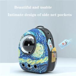 Mochila para transporte de animais de estimação, bolsa respirável pequena de cor pura com cápsula para transporte de animais de estimação, cães e gatos - Image 6