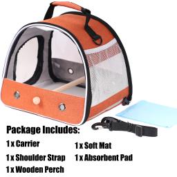 Mochila de Viagem Portátil com Janela Lateral Mochila Pet Pequena, Bolsa Dobrável para Rato e Coelho ao Ar Livre, Periquito e Pássaro - Image 4
