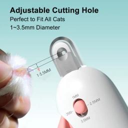 Prego profissional Clippers com orifício ajustável, Pet Nail Clippers, Evite Prego Over-Cutting, Garra Ferramenta de Cuidados para Cachorro e Gatinho, Gatos e Cães - Image 2