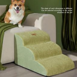 Escadas de espuma de memória antiderrapante para animais, sofá para cães pequenos e gatos, escadas de rampa para cães, suprimentos de cama, 2 ou 3 passos - Image 1