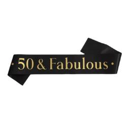 50 e Fabulosa Faixa de Aniversário para Homens e Mulheres, Alça De Ombro, Decoração De Festa De Feliz Aniversário, Favores De Festa, 50th Old Men, 1Pc - Image 4
