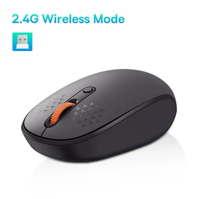 Baseus-F01B Mouse Bluetooth sem fio, Mouse 2.4G, 1600 DPI, Clique Silencioso para MacBook, Tablet, Laptop, PC, Acessórios para Jogos, Bluetooth 5.0