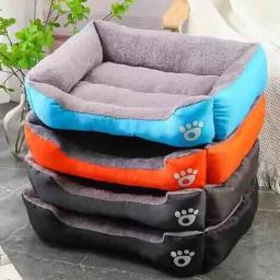 Cama impermeável para cães e gatos, ninho de algodão macio PP, confortável casa de cachorro quente, grande, outono e inverno - Image 3