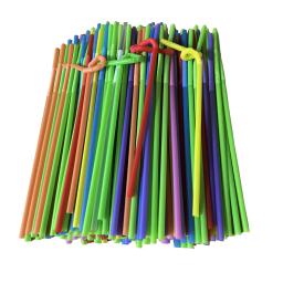 Foldable Multicolorido Canudos, Kunststof Cocktail Bebidas Palhas, Festa, Cozinha, Casamento, Pijitas, Plástico, 50 Pcs, 1000Pcs - Image 6