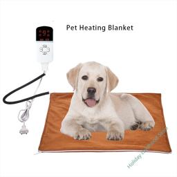 Novo animal de estimação esteira aquecida cão temperatura ajustável almofada aquecimento elétrico à prova dwaterproof água com temporizador cão dormir suprimentos - Image 1