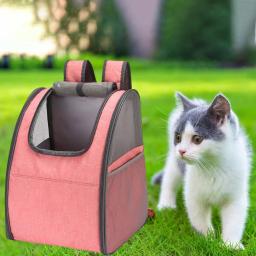 Transportador de estimação dobrável respirável, Mochila Animal pequena, Caminhadas viajando, Alça dupla - Image 6