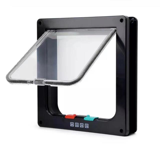 Porta de Segurança com Aba de Plástico para Animais de Estimação - Ideal para Cães e Gatos